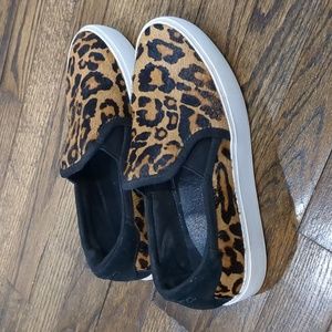 UGG Cahlvan sneaker cheetah leopard brown black slip on shoe size 7